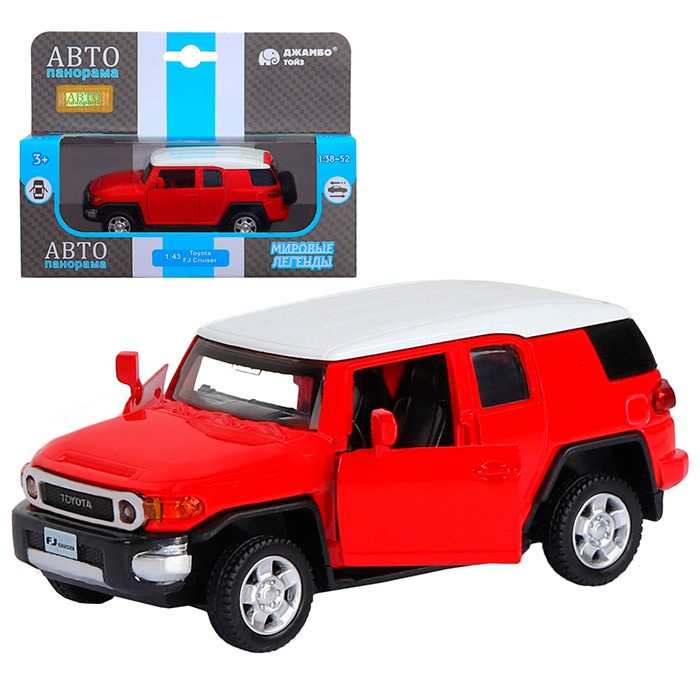 Модель 1:43 Toyota FJ Cruiser, красный 1251265JB Автопанорама