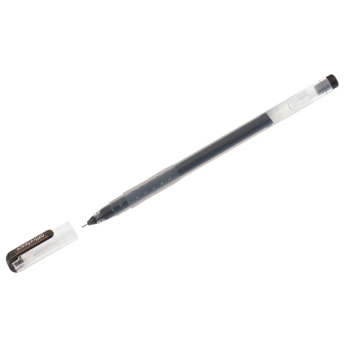 Ручка гелевая черная 0,4мм. бесстержневая, игольчатый наконечник "HC-1" 260055 OfficeSpace