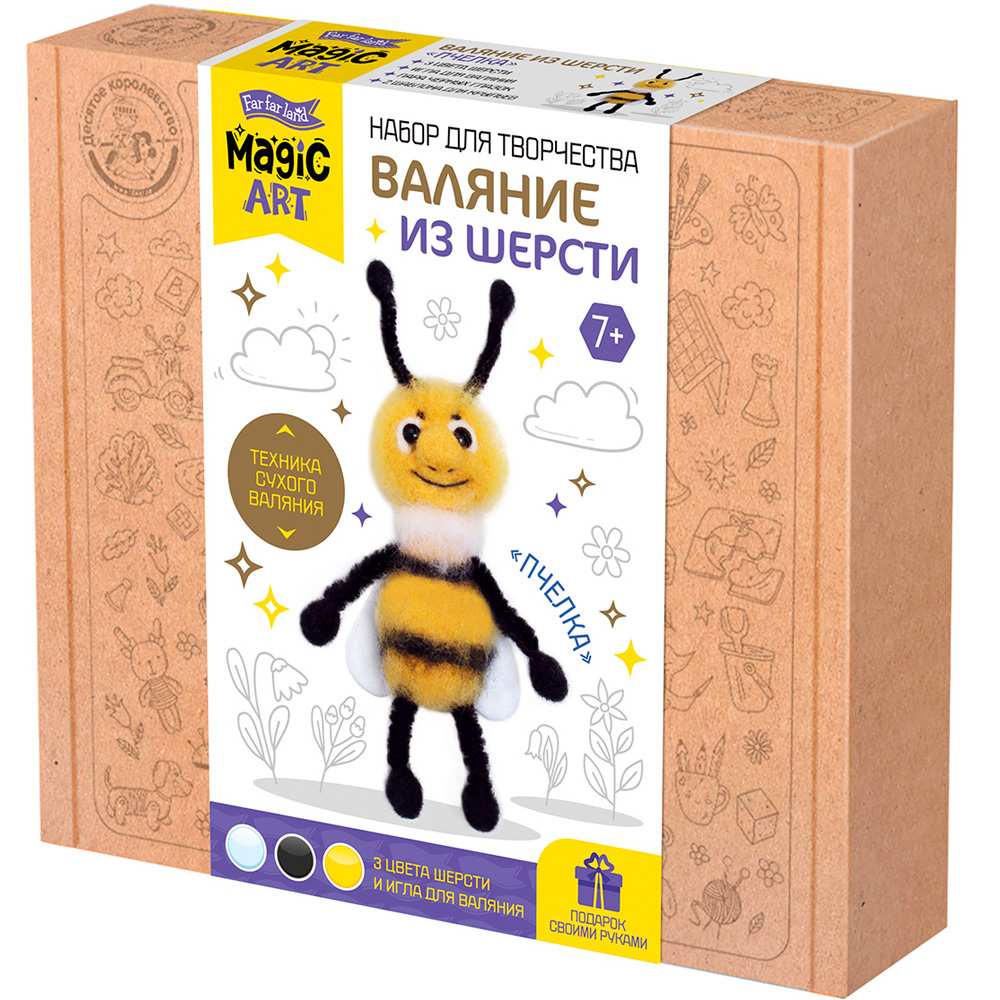 Набор для творчества Валяние шерстью Пчелка 05404 Набор для творчества Валяние шерстью Пчелка 05404