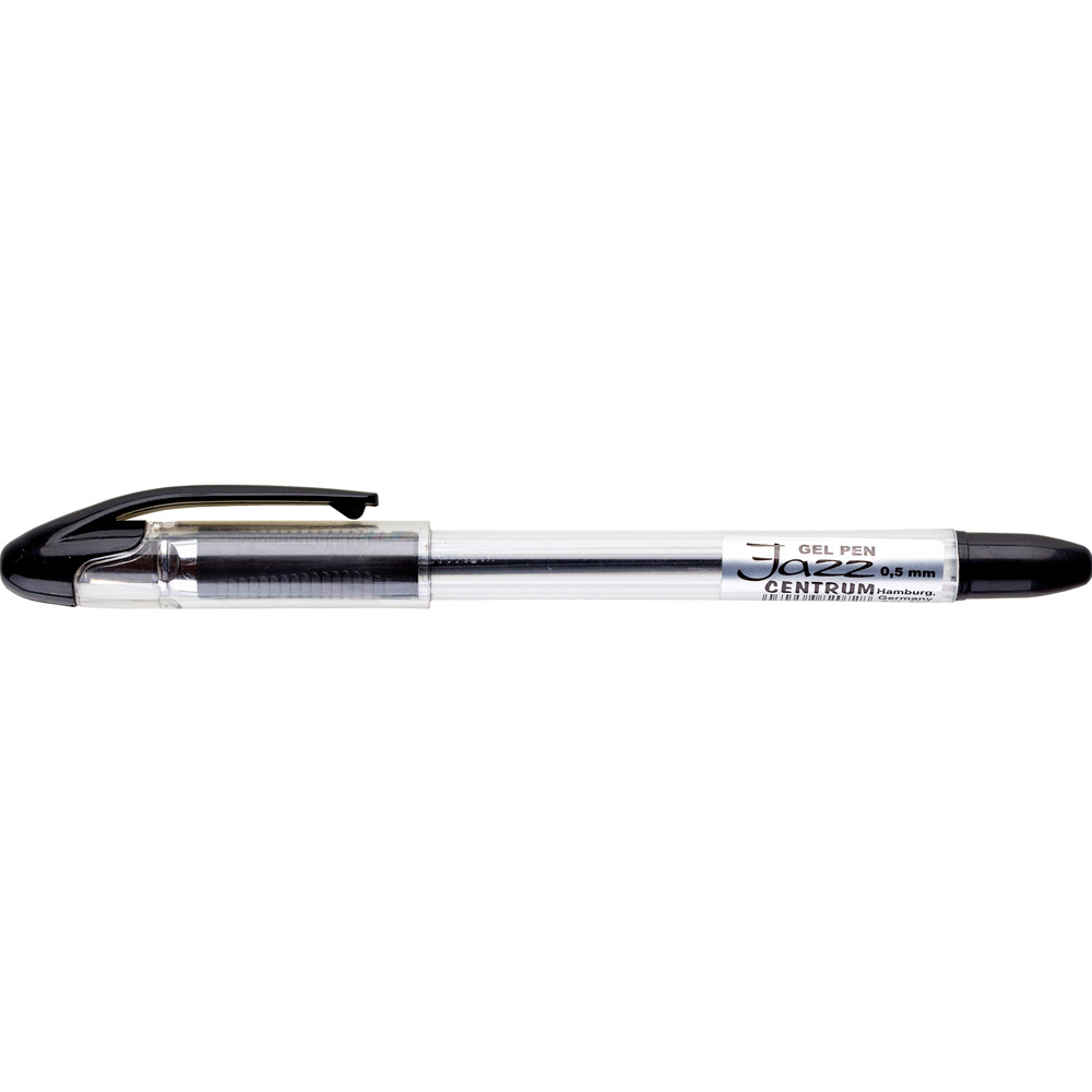 Ручка гелевая черная игольчатая "JAZZ" с металлическим наконечником, 0,5 мм 82072