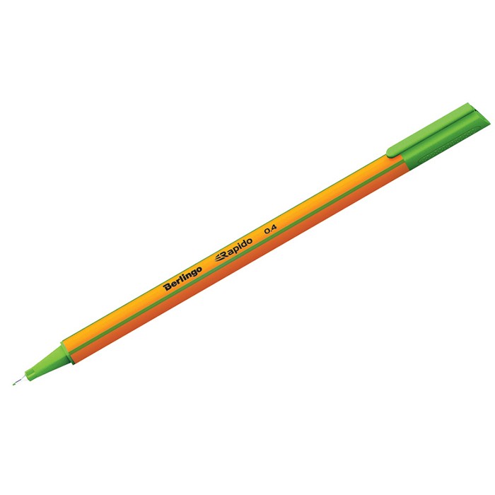 Ручка капиллярная "Rapido" светло-зеленая, 0,4мм, трехгранная 255121 Berlingo