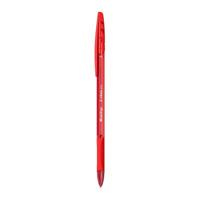 Ручка шарик красная 1,0мм Berlingo Tribase grip 355448