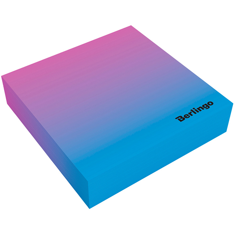 Блок для записей Berlingo "Radiance" 8,5*8,5*2см, голубой/розовый, 200л. 298602.