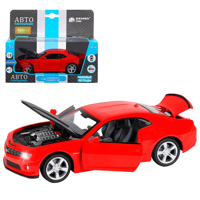 Модель 1:32 Chevrolet Camaro SS, красный 1251392JB Автопанорама