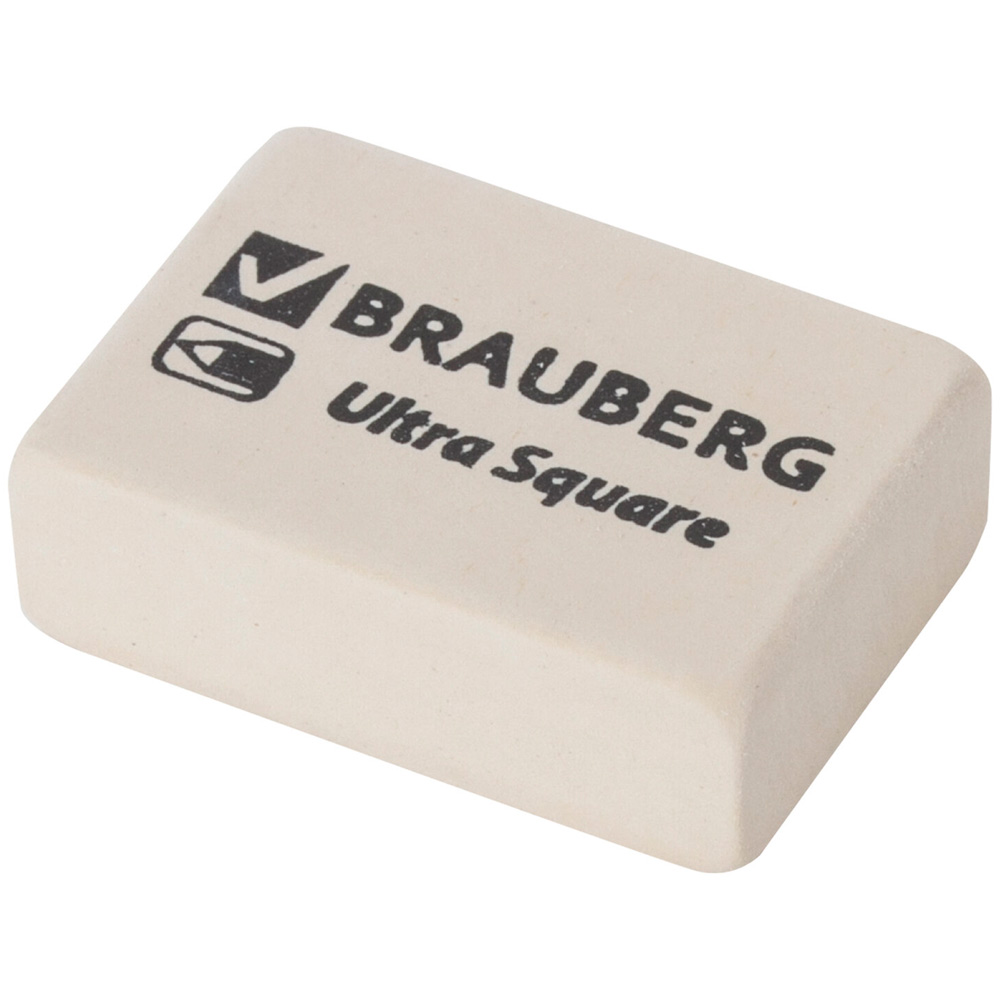 ГТДЛастик BRAUBERG "Ultra Square" 26х18х8мм, белый, натуральный каучук 228707.