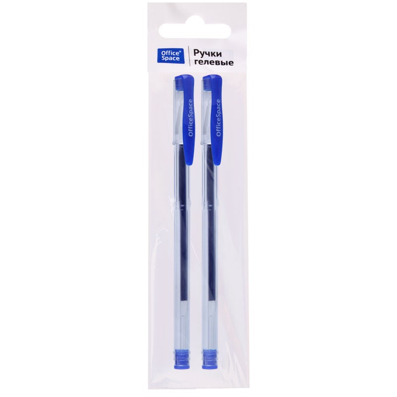 Ручка гелевая синий OfficeSpace 0,5мм 2 шт. GPA100/BU_52992