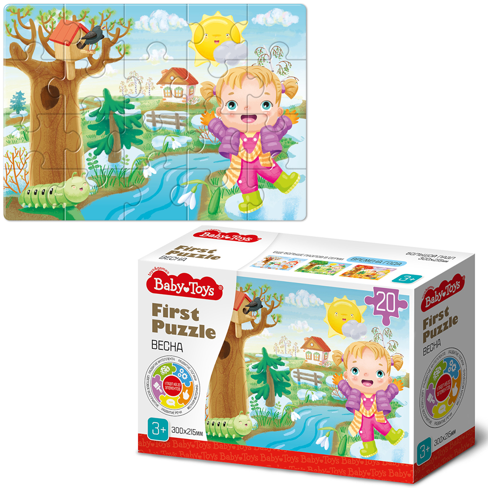 Пазл 20 First Puzzle Времена года Весна Baby Toys 04159