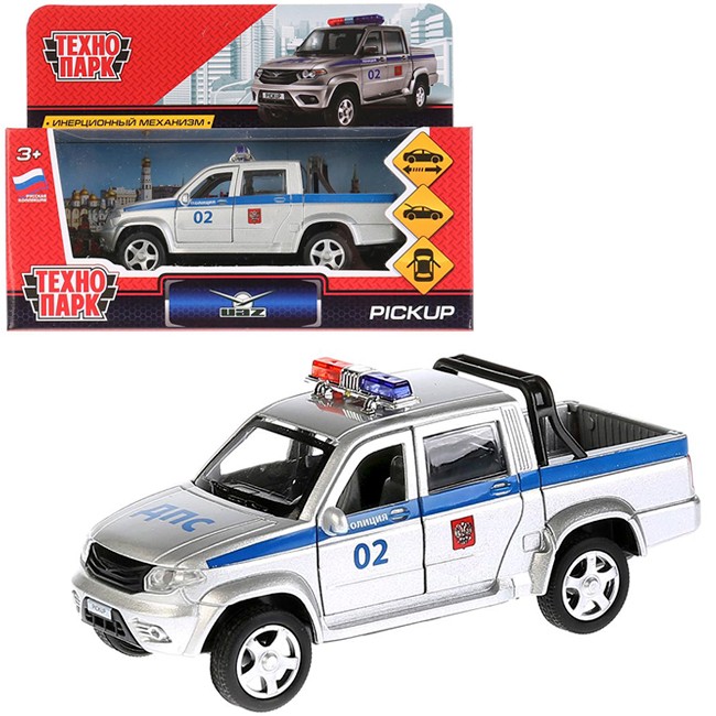 Модель PICKUP-P UAZ PICKUP Полиция Технопарк  в коробке