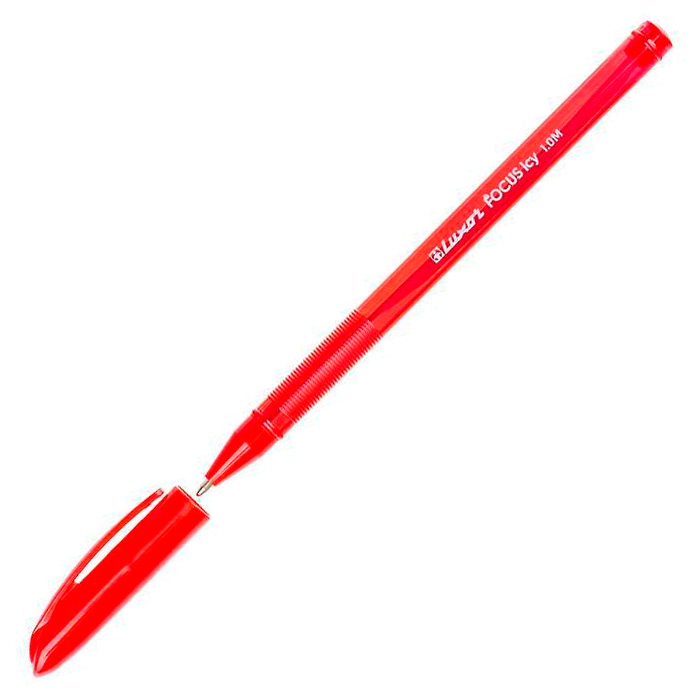 Ручка шарик Luxor "Focus Icy" красная 1,0мм 233867