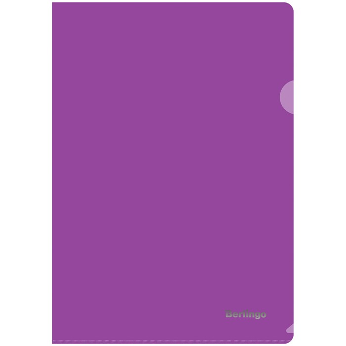 Папка-уголок А4 180 мкм прозрачная фиолетовая AGp_04107 Berlingo 