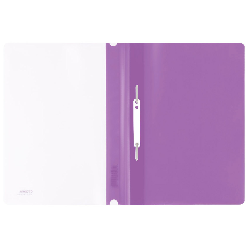 Папка-скоросшиватель пластик. СТАММ А4, 160мкм, фиолетовая с прозр. верхом 355674.