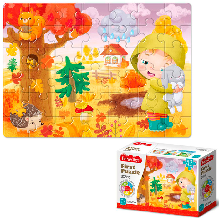 Пазл 42 First Puzzle Времена года.Осень Baby Toys 04161