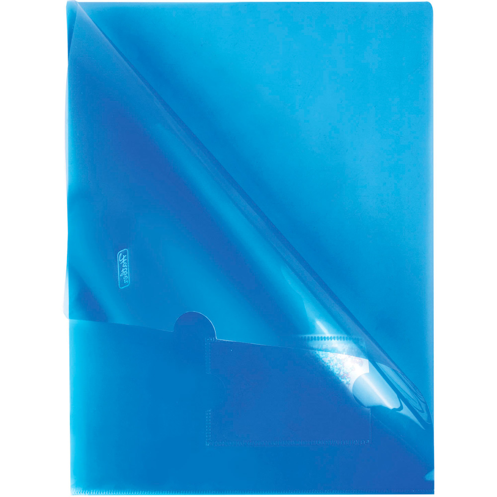 Папка-уголок с карманом для визитки А4 Синяя AGкм4_00102(V246955).