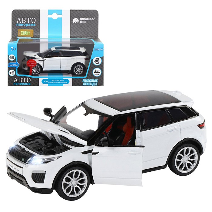 Модель 1:32 Range Rover Evoque, белый 1251329JB Автопанорама