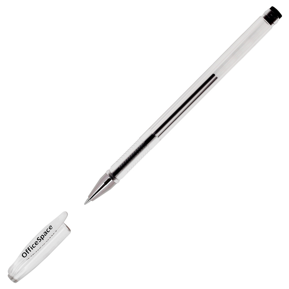 Ручка гелевая 0,5 мм черная OfficeSpace Classic 347852